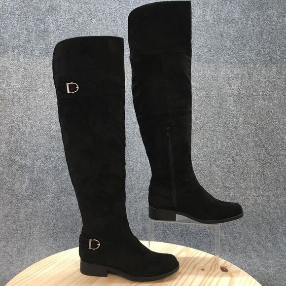 American Rag Cie Boots Womens Size 7.5 Adarra Over the Knee Tall Riding Black - Picture 1 of 16